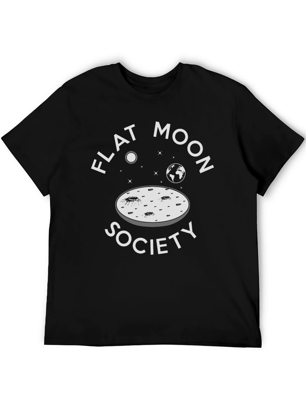 Flat Moon Society T-Shirt - Novelty Space Design