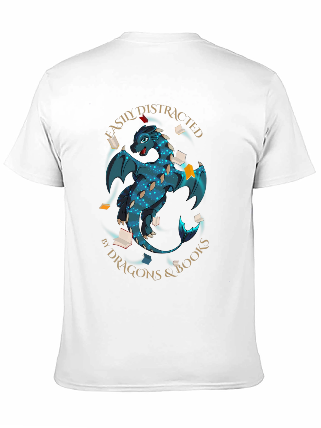 Easily Distracted By Dragons & Books T-Shirt