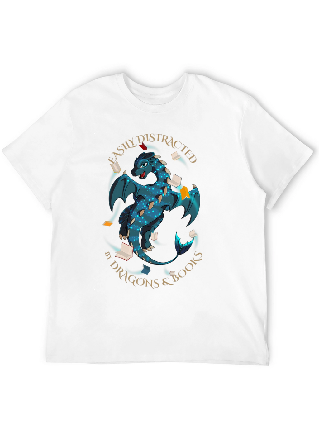 Easily Distracted By Dragons & Books T-Shirt