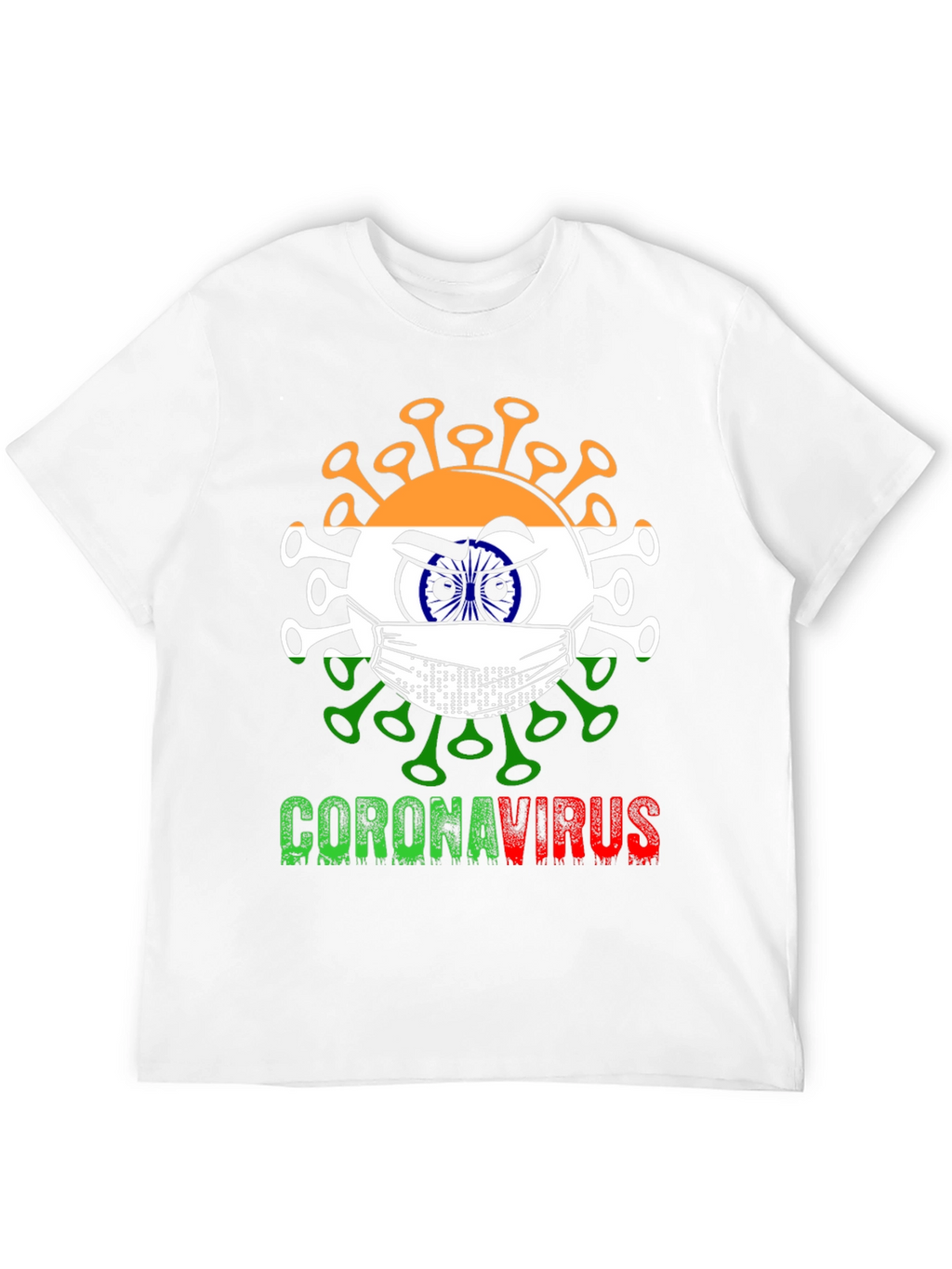 India Flag CoronaVirus T-Shirt