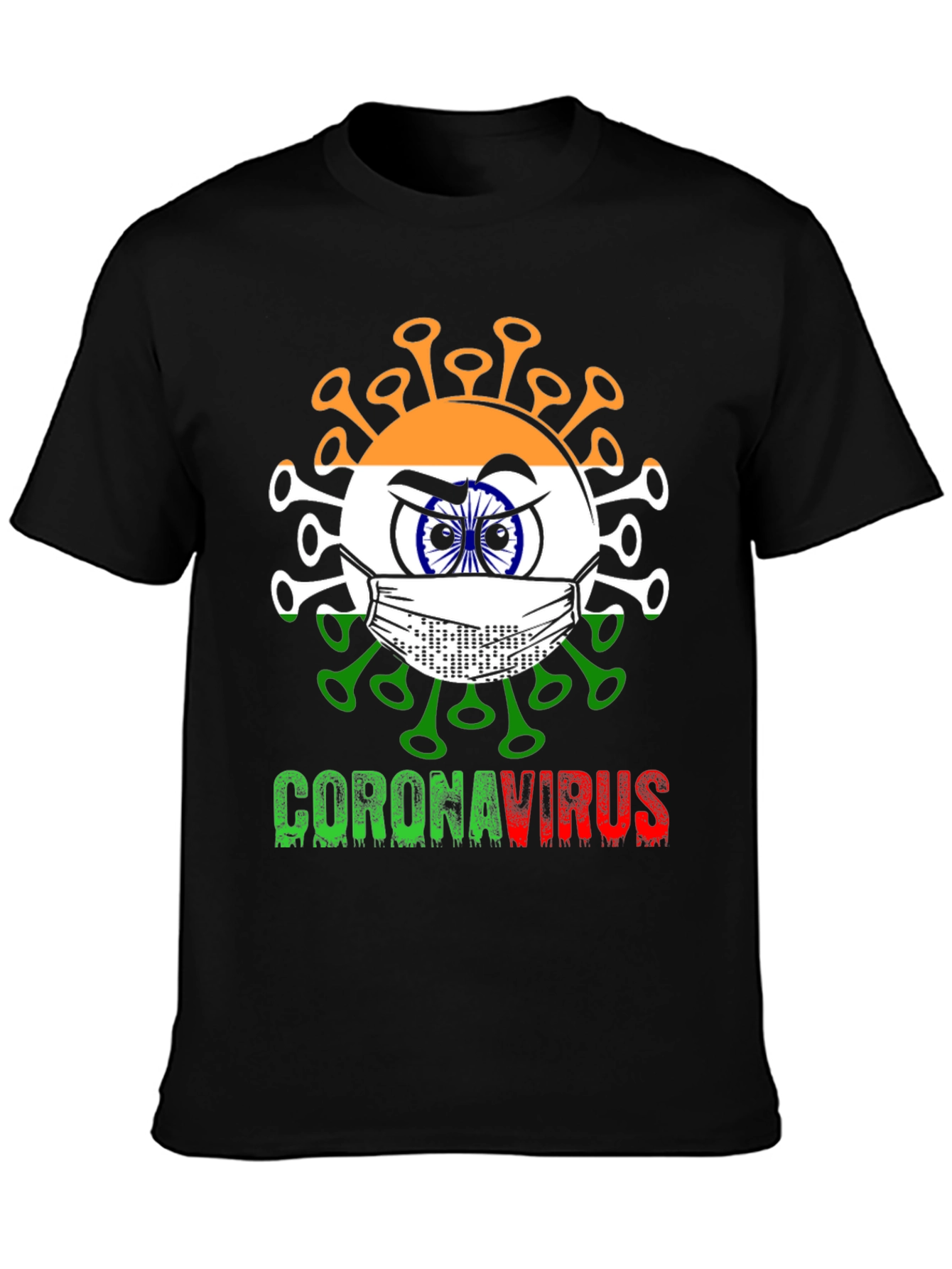 India Flag CoronaVirus T-Shirt