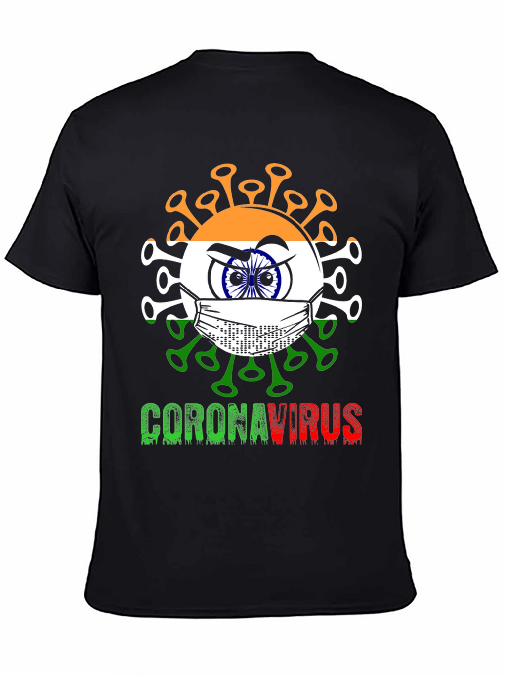 India Flag CoronaVirus T-Shirt