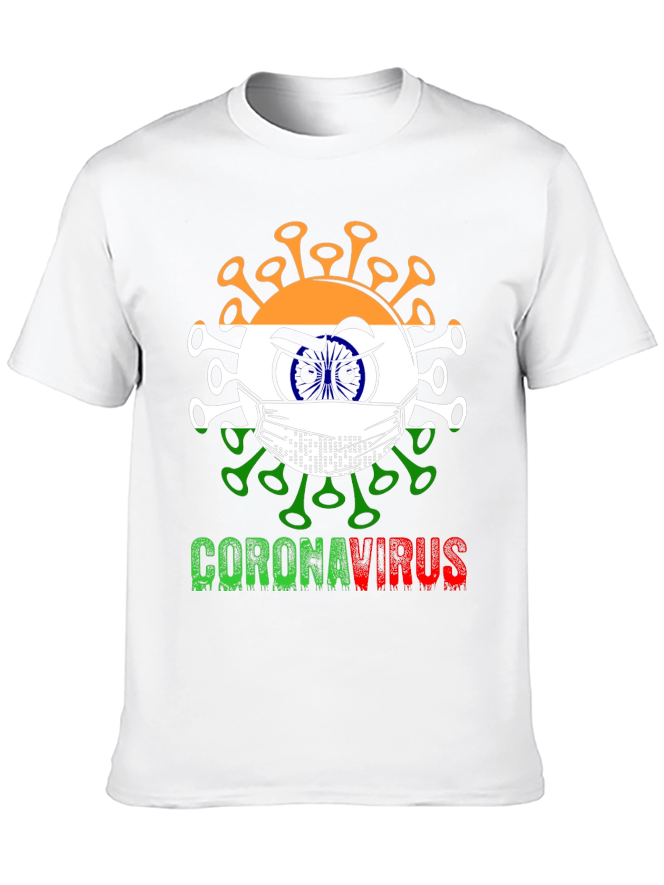 India Flag CoronaVirus T-Shirt