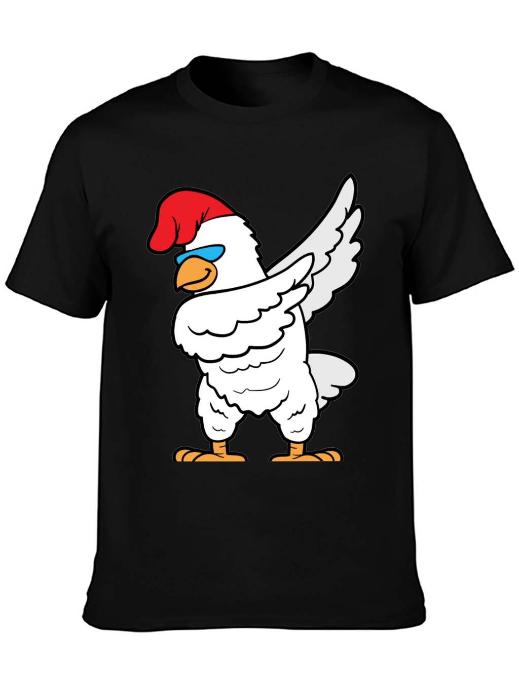 Dabbing Chicken Graphic Tee - Funny Bird T-Shirt