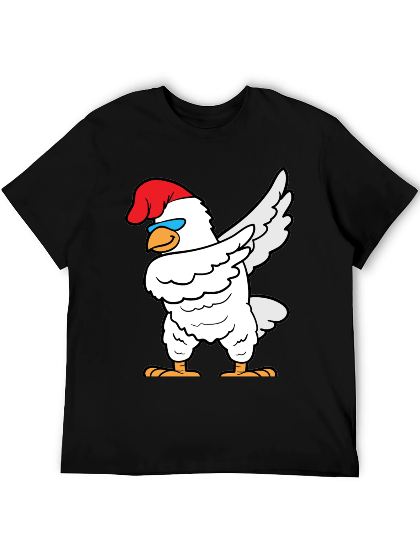 Dabbing Chicken Graphic Tee - Funny Bird T-Shirt