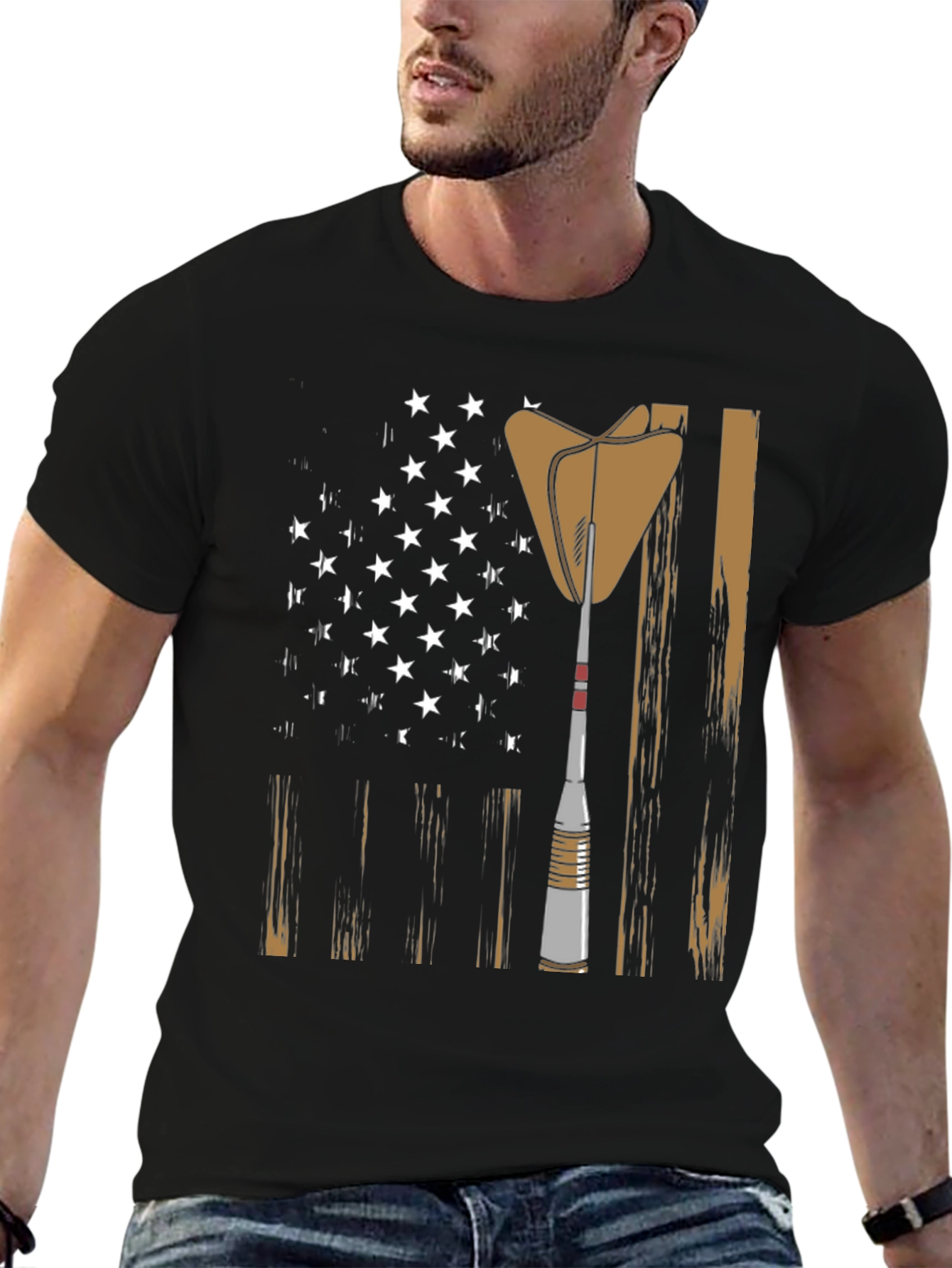 Darts American Flag Graphic T-Shirt