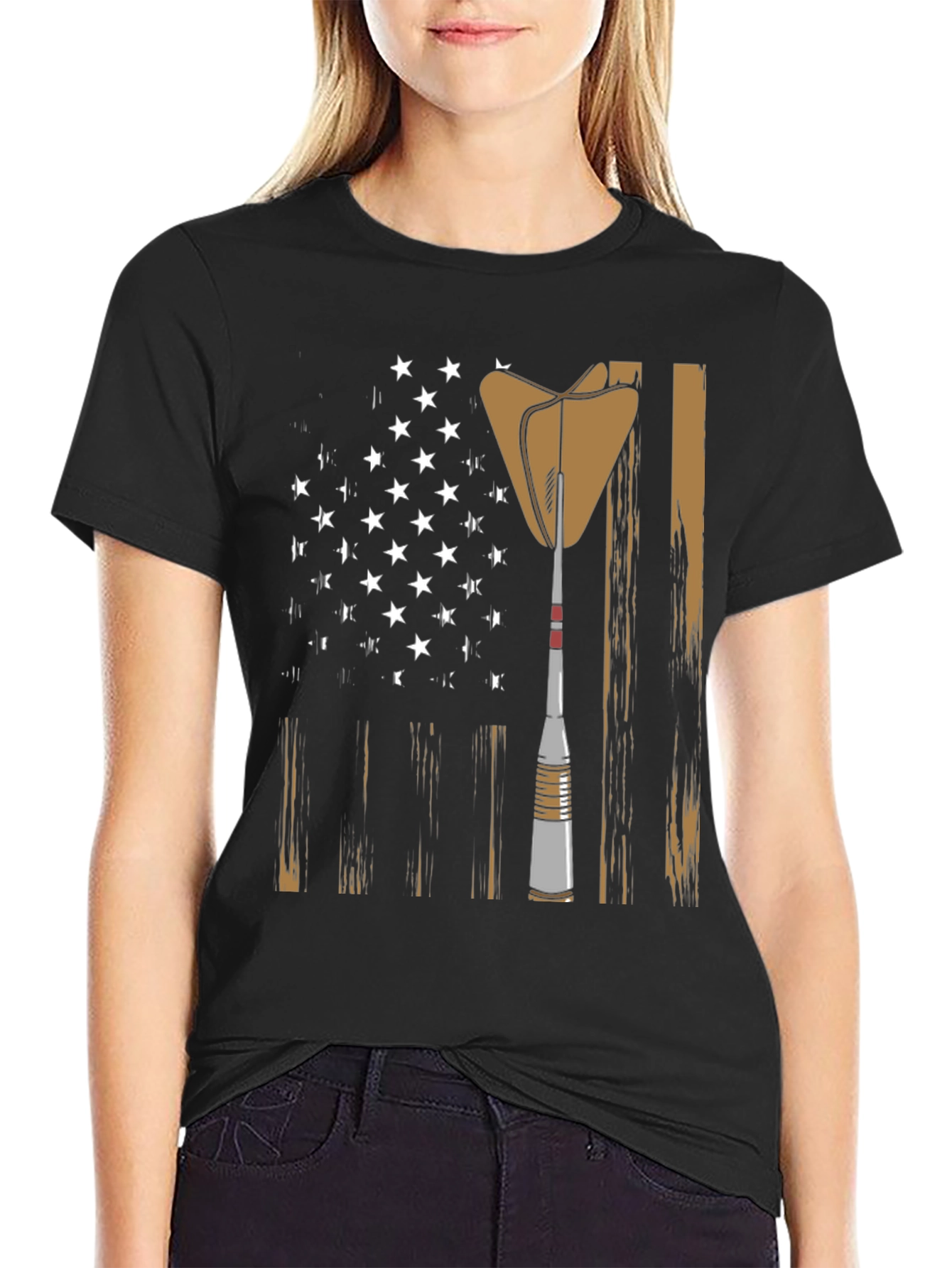 Darts American Flag Graphic T-Shirt