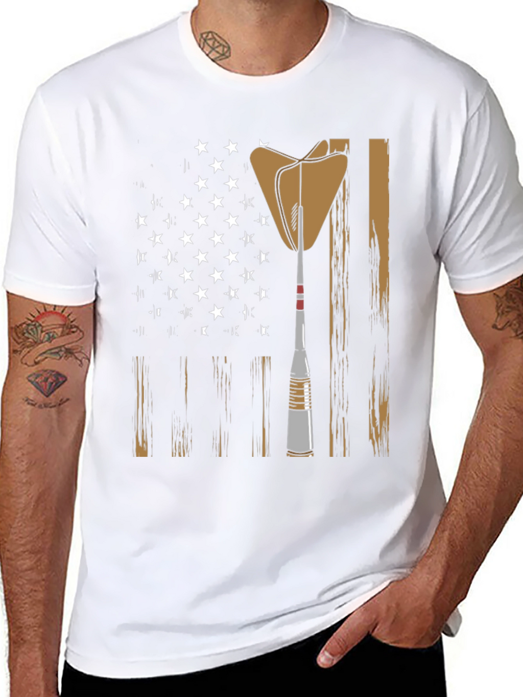 Darts American Flag Graphic T-Shirt