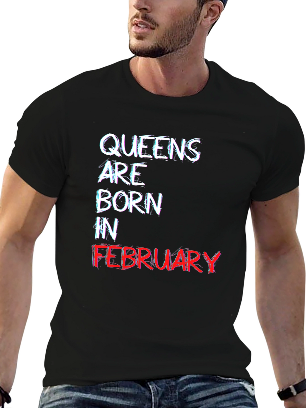Queens Born in February Black T-Shirt