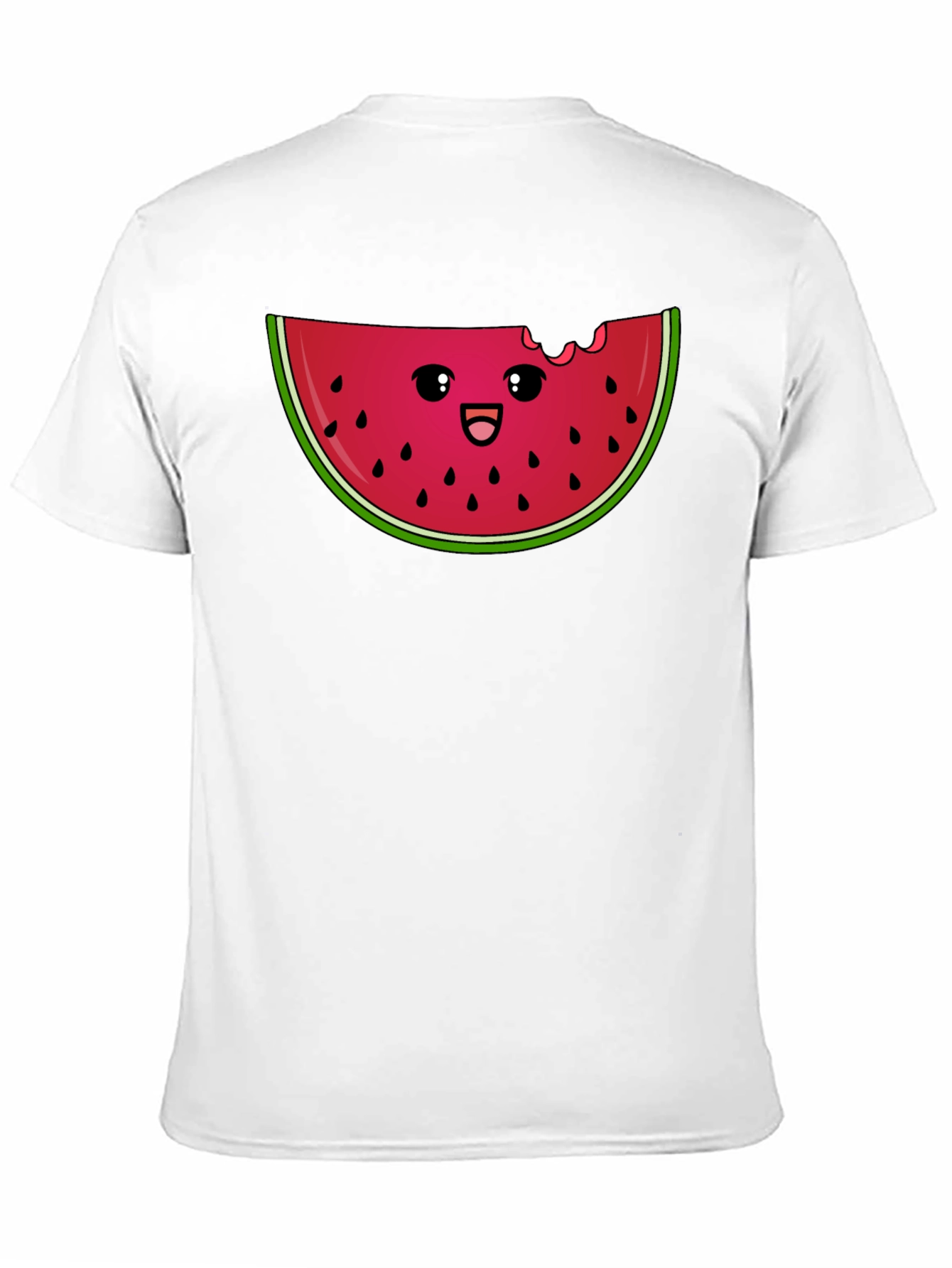 Cute Watermelon Slice Graphic Tee - Black