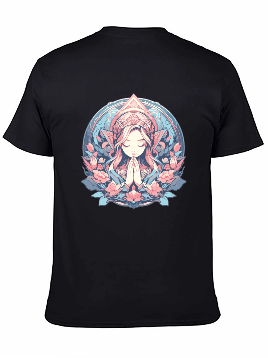 Praying Woman Floral T-Shirt