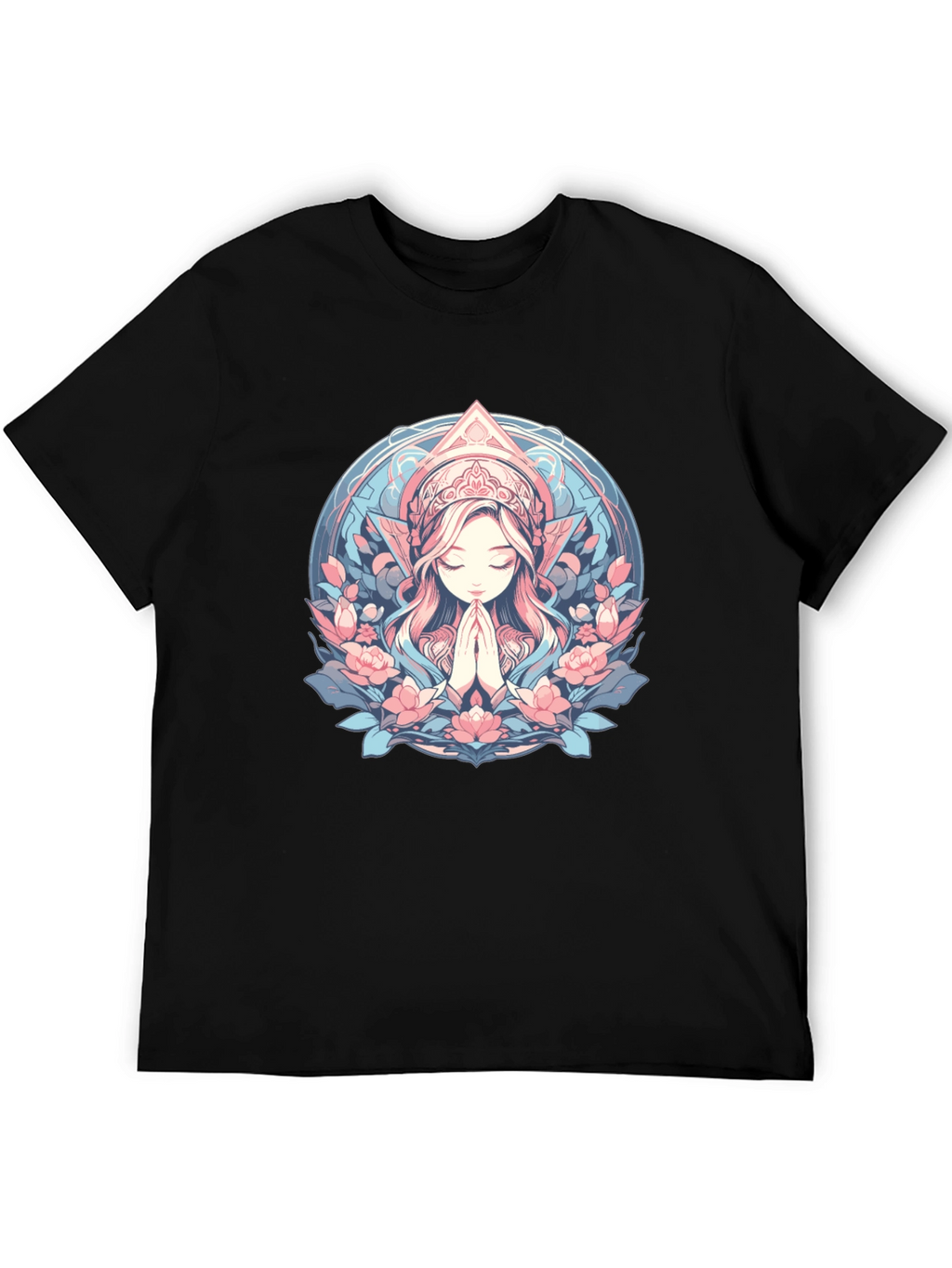 Praying Woman Floral T-Shirt