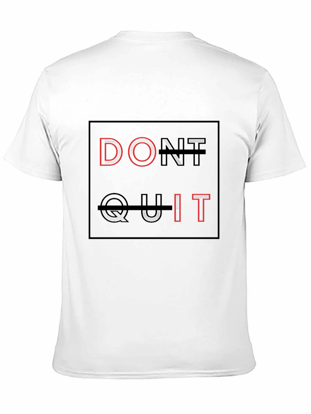 Motivational Dont Quit Black Graphic Tee