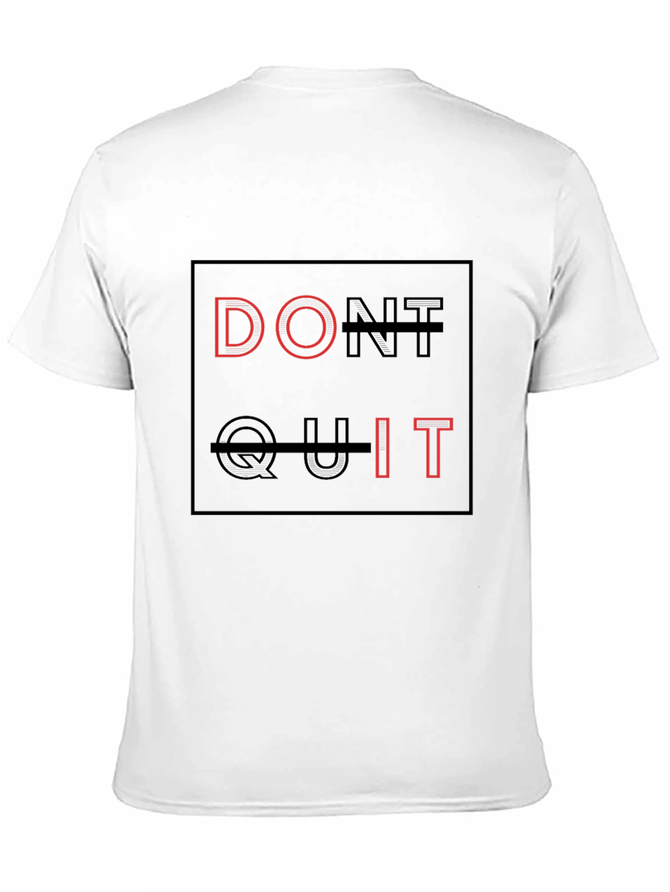 Motivational Dont Quit Black Graphic Tee