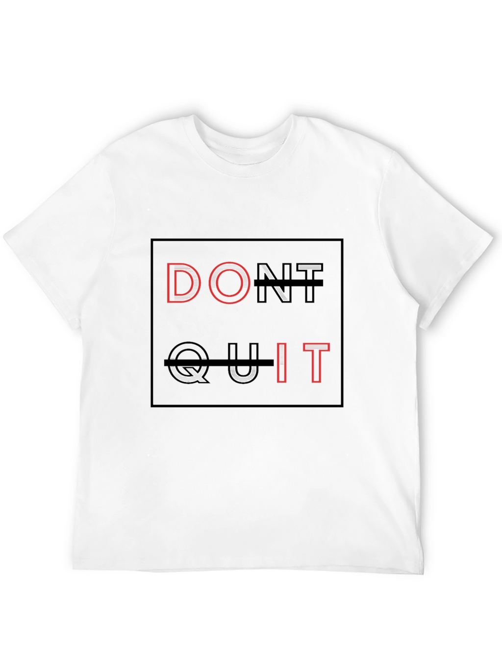 Motivational Dont Quit Black Graphic Tee