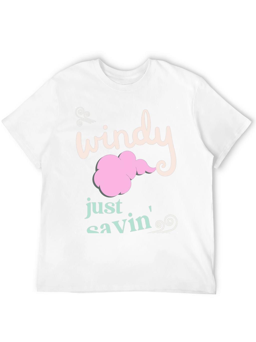 Windy Just Savin Black Cotton Graphic Tee