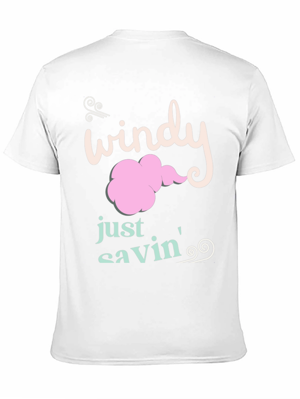 Windy Just Savin Black Cotton Graphic Tee