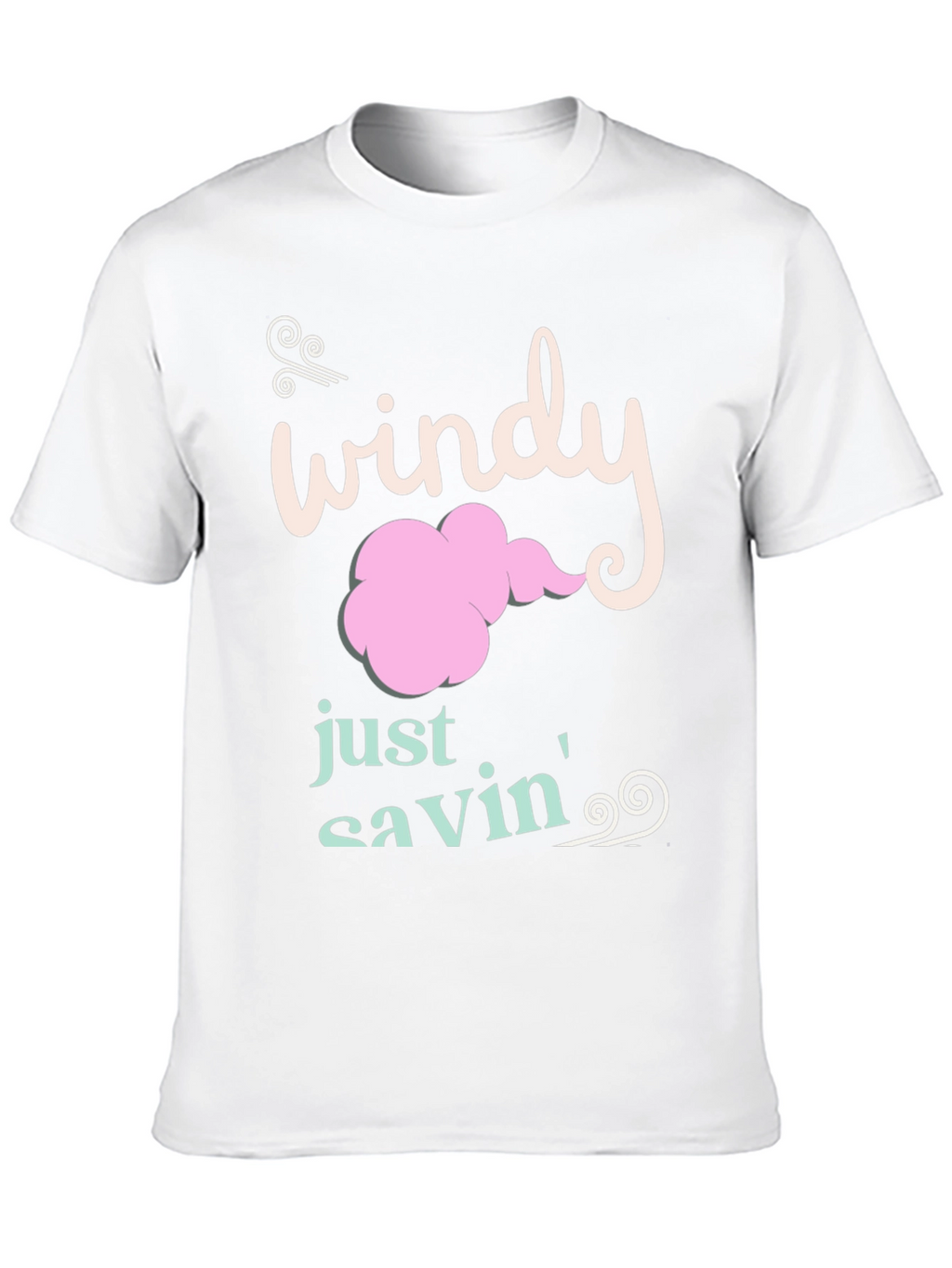 Windy Just Savin Black Cotton Graphic Tee