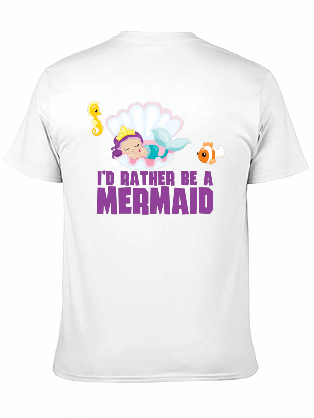 Mermaid Graphic Tee - Black Unisex T-Shirt