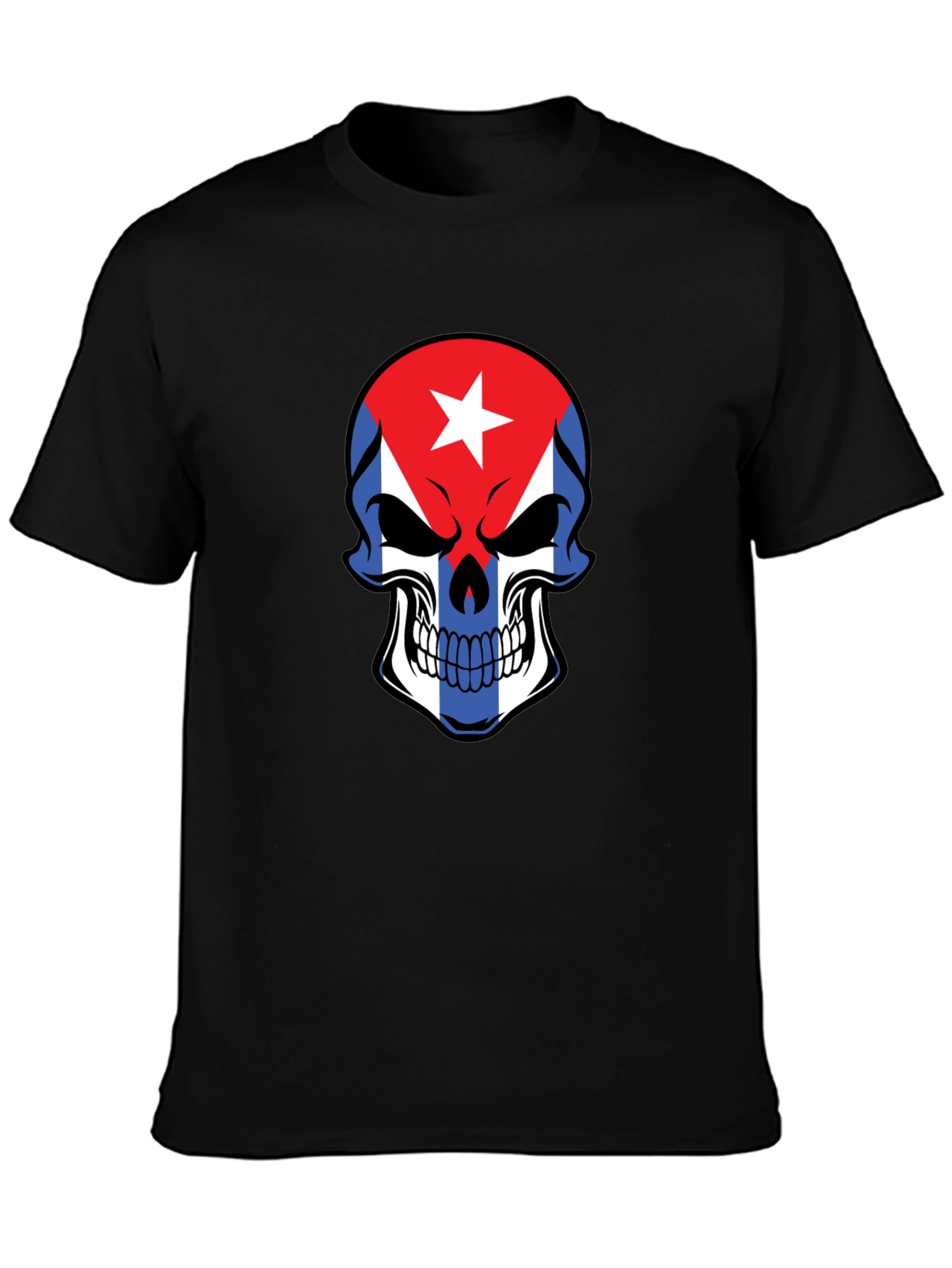 Cuban Flag Skull Graphic Tee