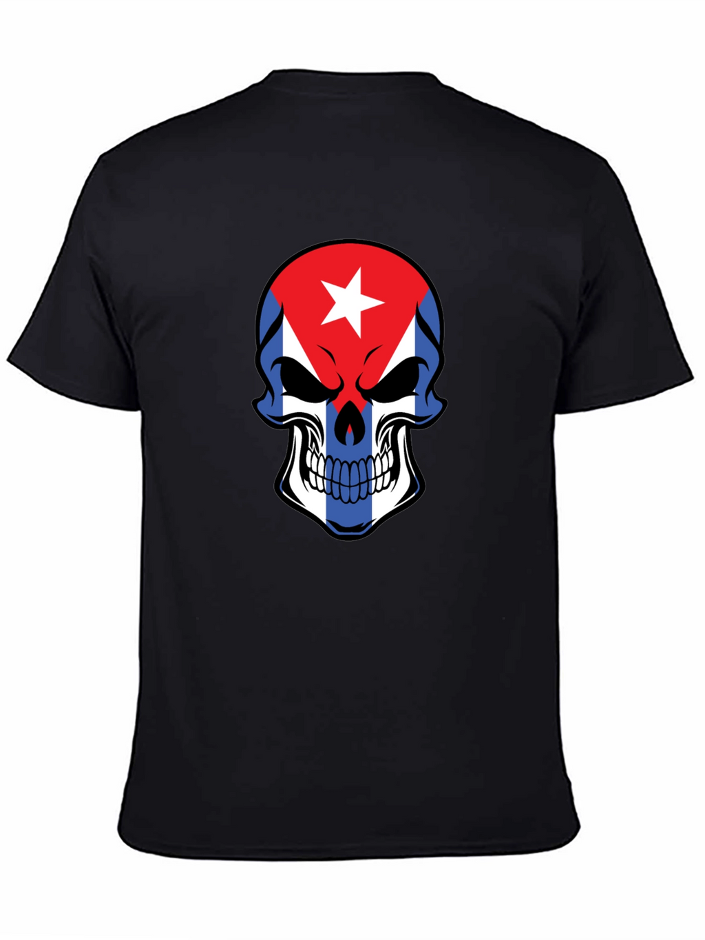 Cuban Flag Skull Graphic Tee