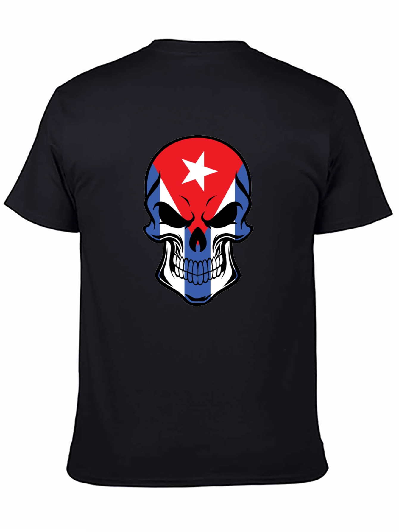Cuban Flag Skull Graphic Tee
