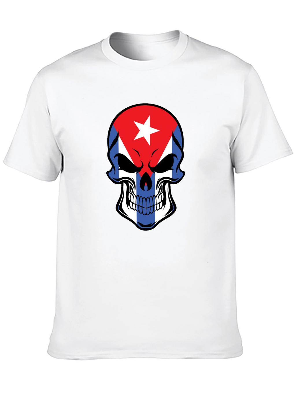Cuban Flag Skull Graphic Tee