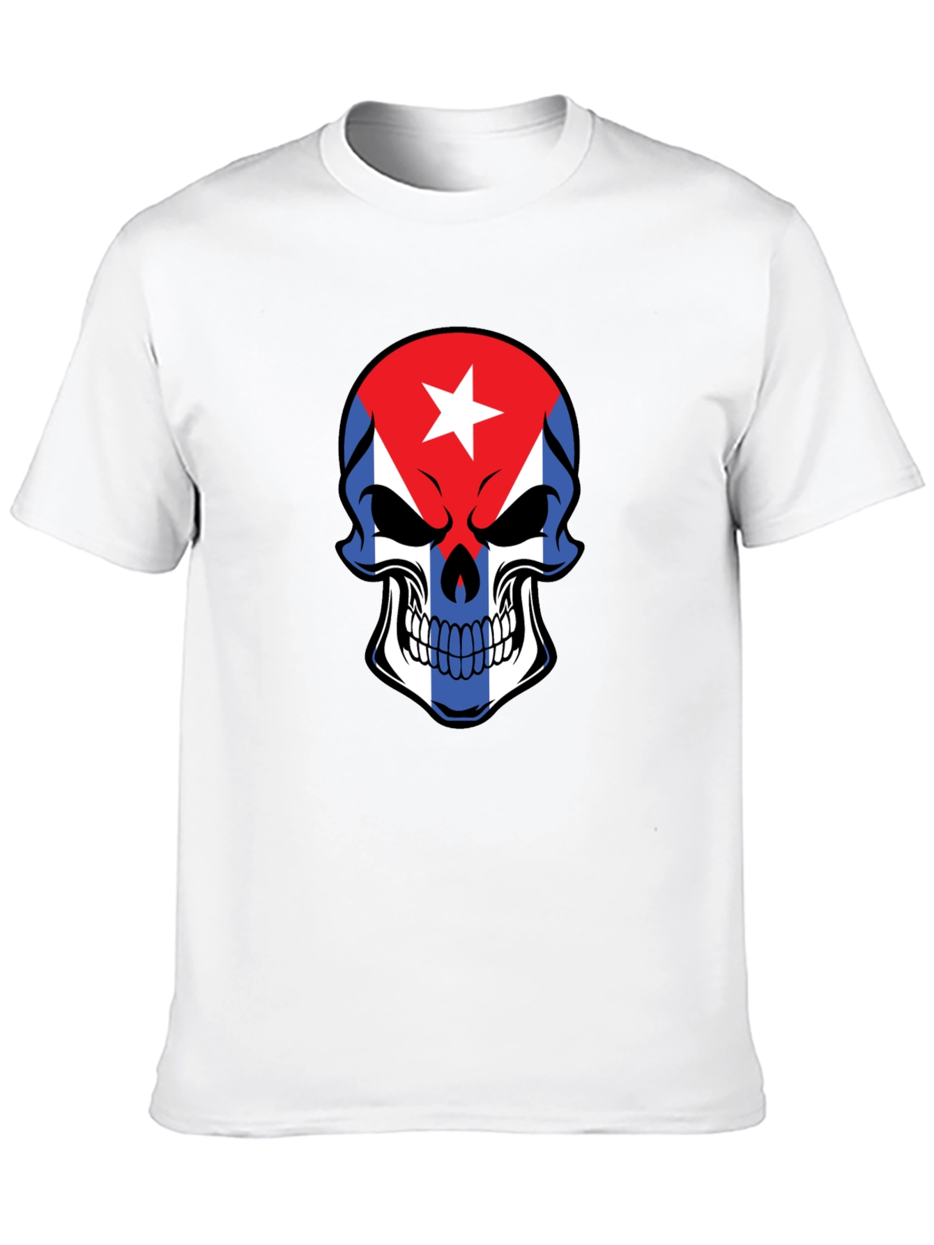 Cuban Flag Skull Graphic Tee