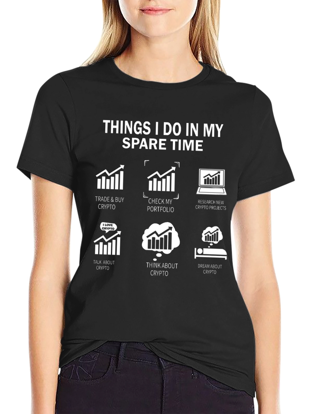 Crypto Spare Time Black T-Shirt