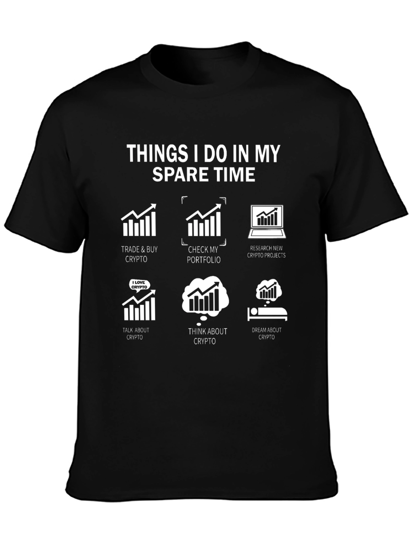 Crypto Spare Time Black T-Shirt