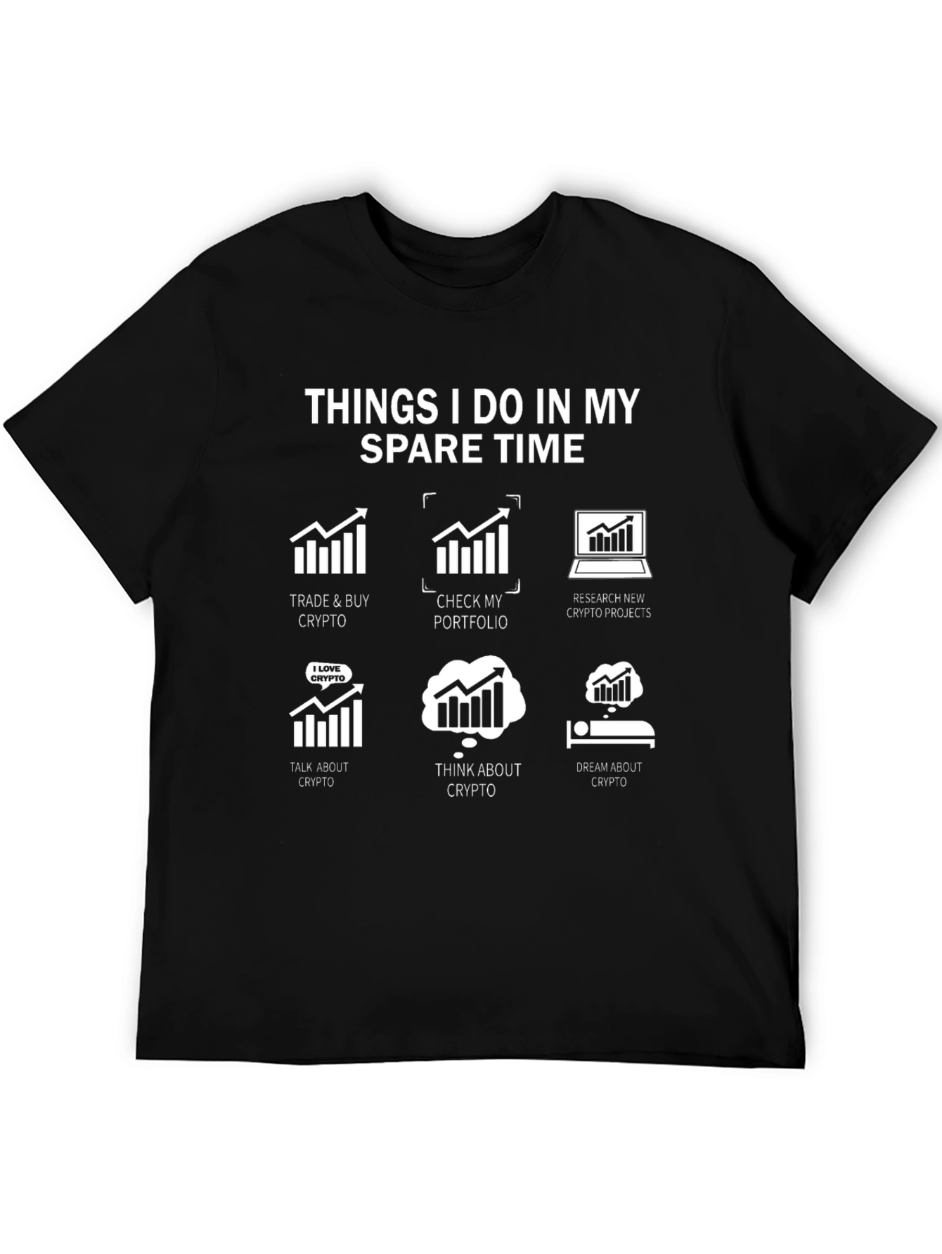 Crypto Spare Time Black T-Shirt