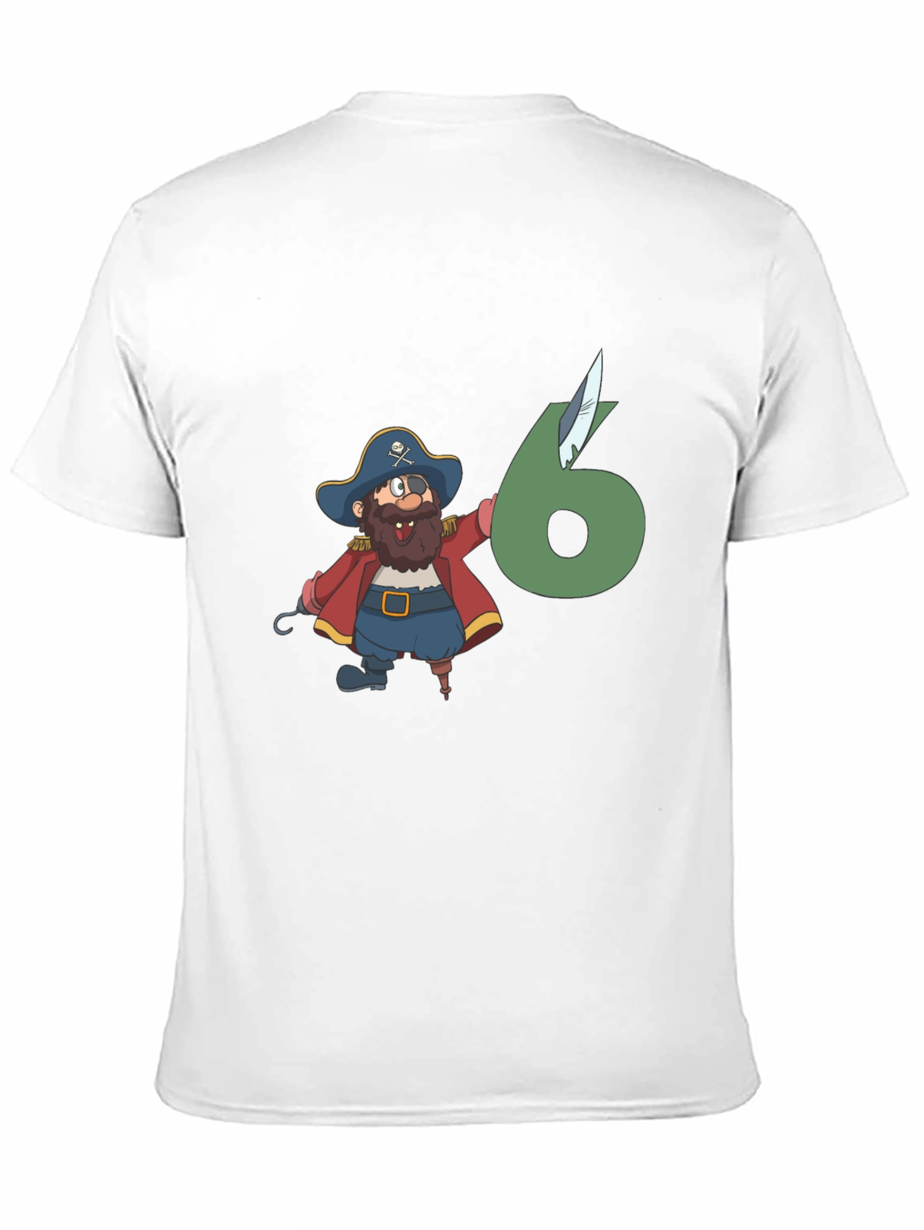 Pirate 6th Birthday Black T-Shirt