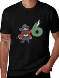 Pirate 6th Birthday Black T-Shirt