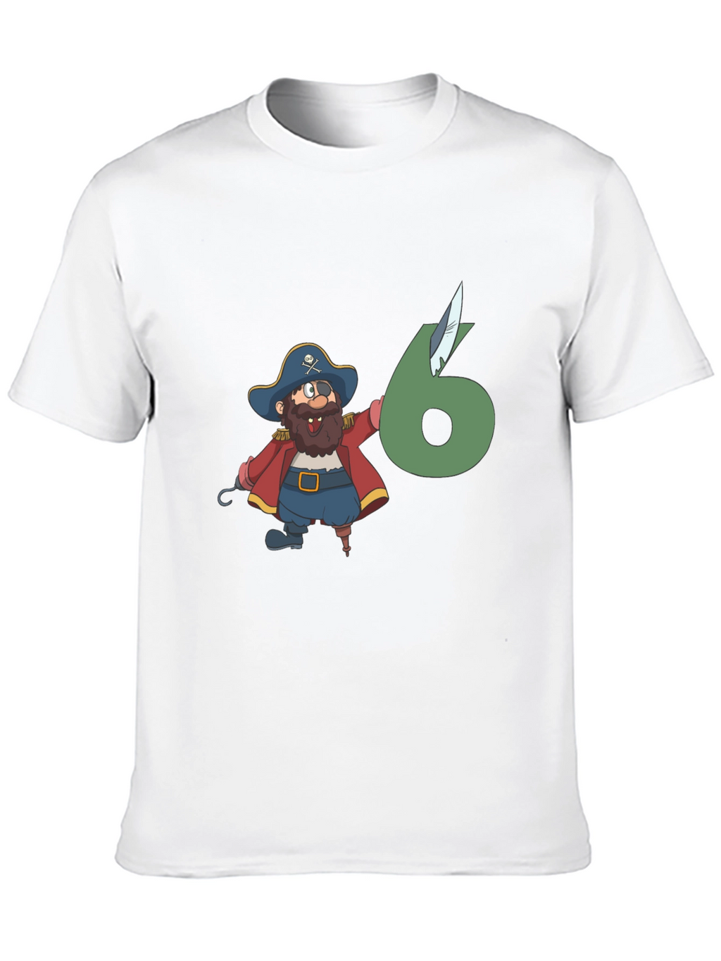 Pirate 6th Birthday Black T-Shirt