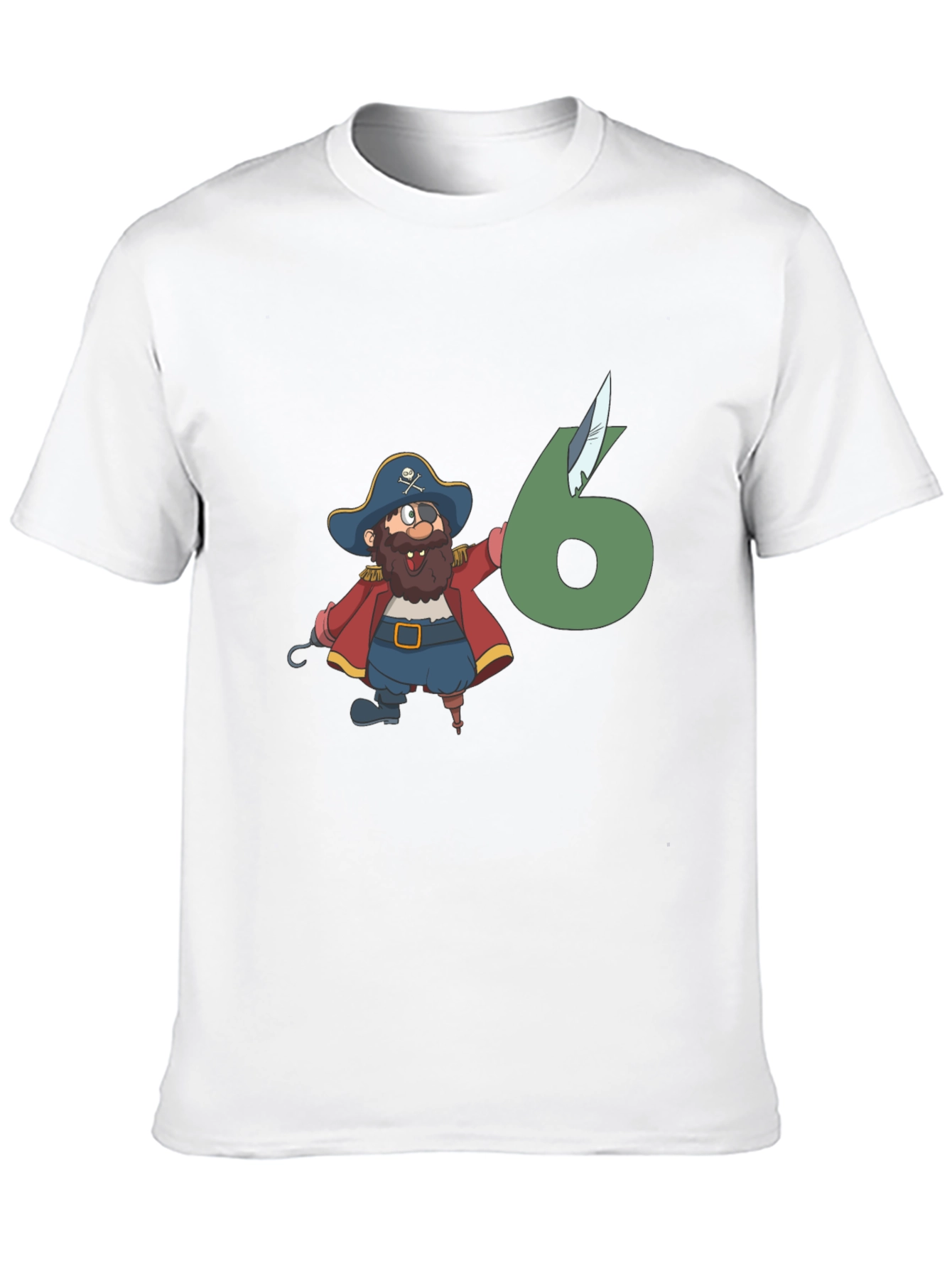 Pirate 6th Birthday Black T-Shirt