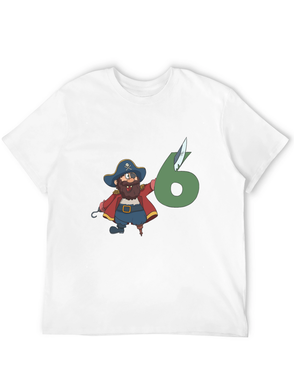 Pirate 6th Birthday Black T-Shirt