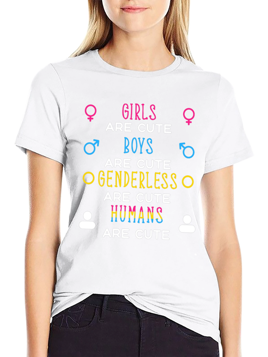 Cute Humans Black Graphic Tee