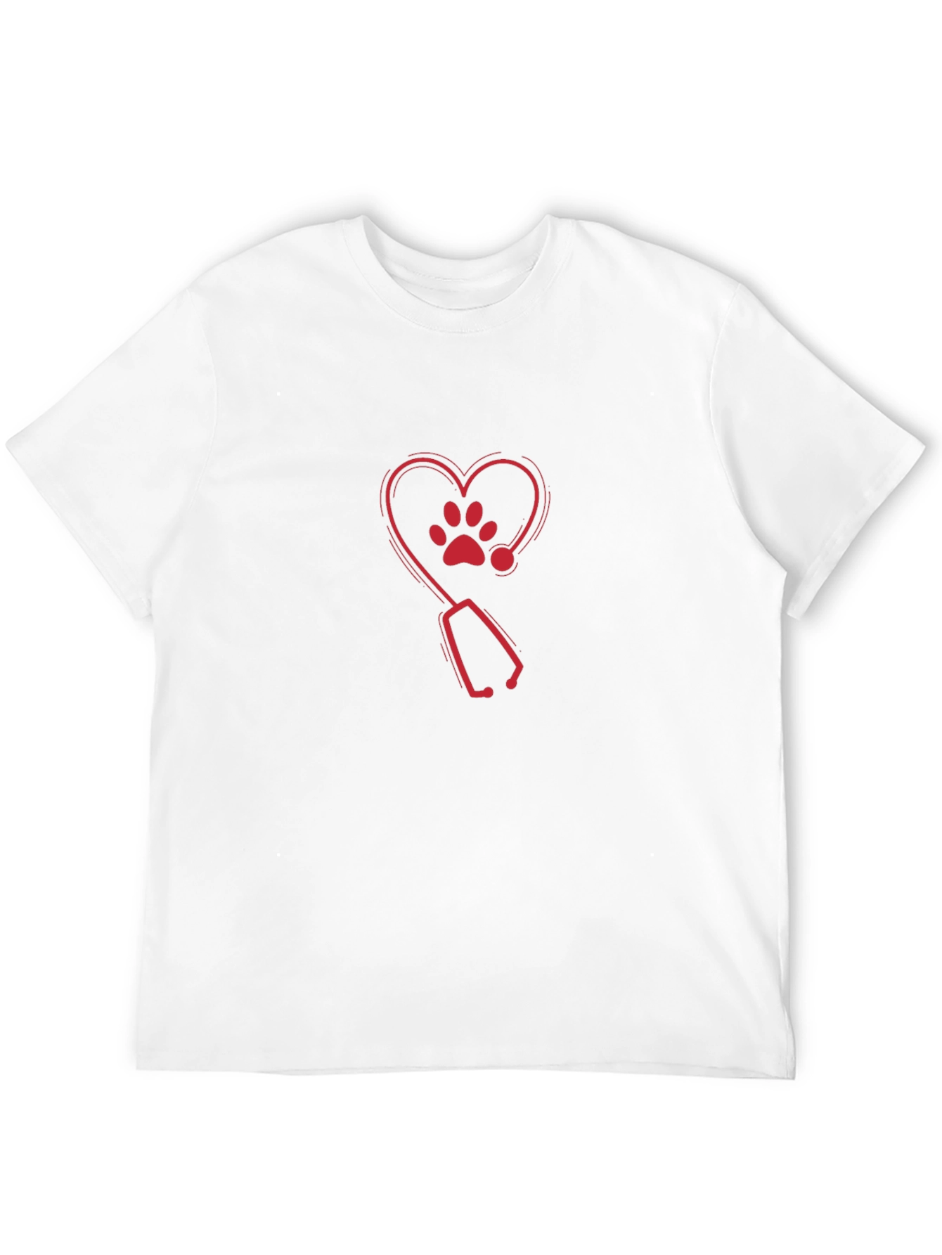 Vet Heart Paw Stethoscope Graphic Tee
