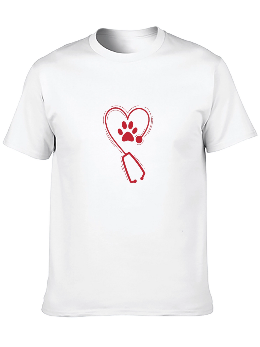 Vet Heart Paw Stethoscope Graphic Tee