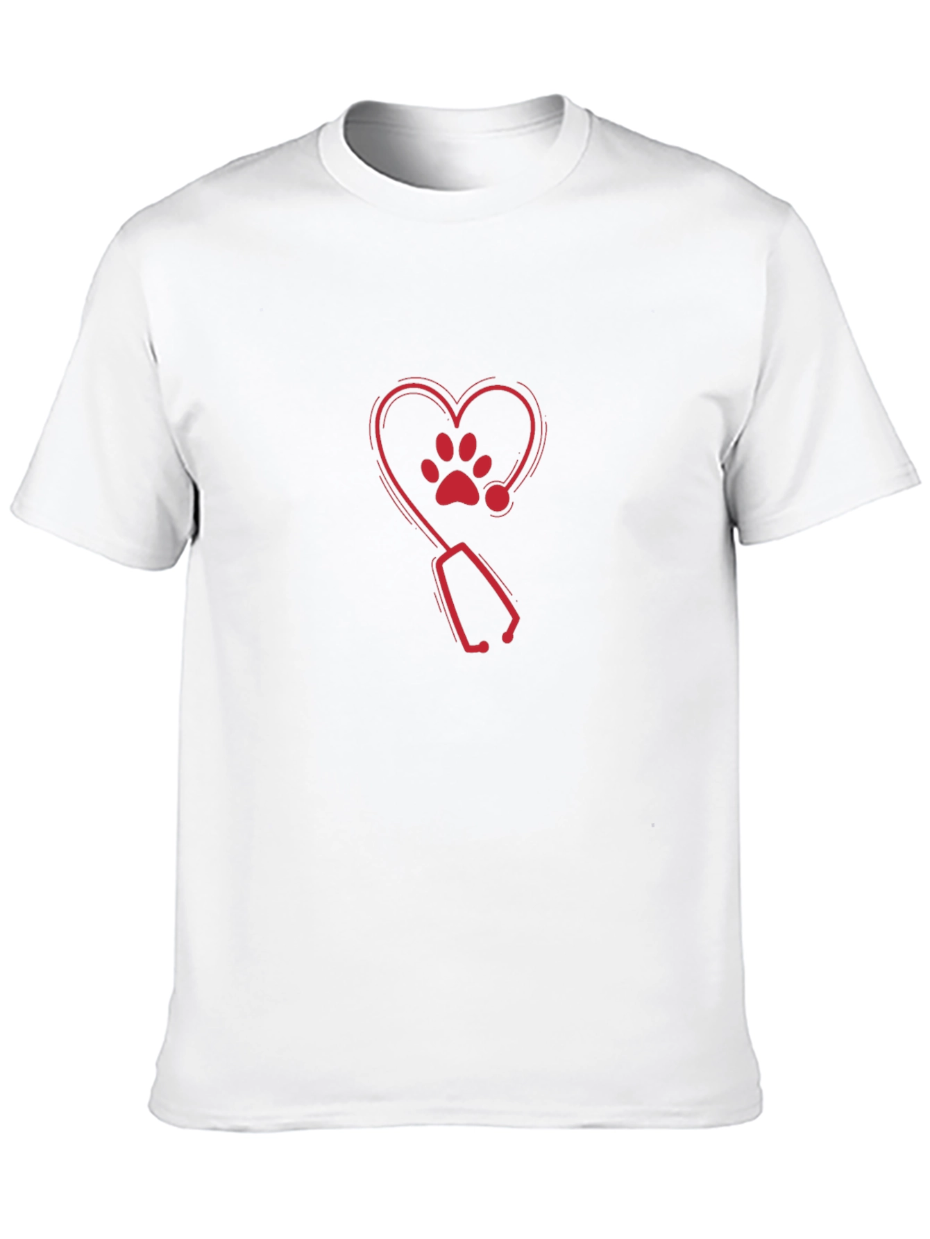 Vet Heart Paw Stethoscope Graphic Tee