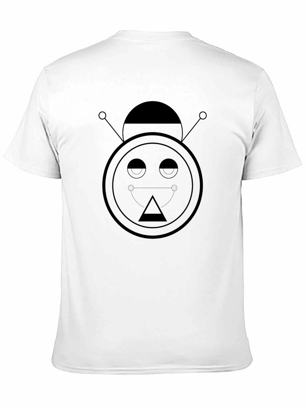Geometric Robot Graphic Black T-Shirt