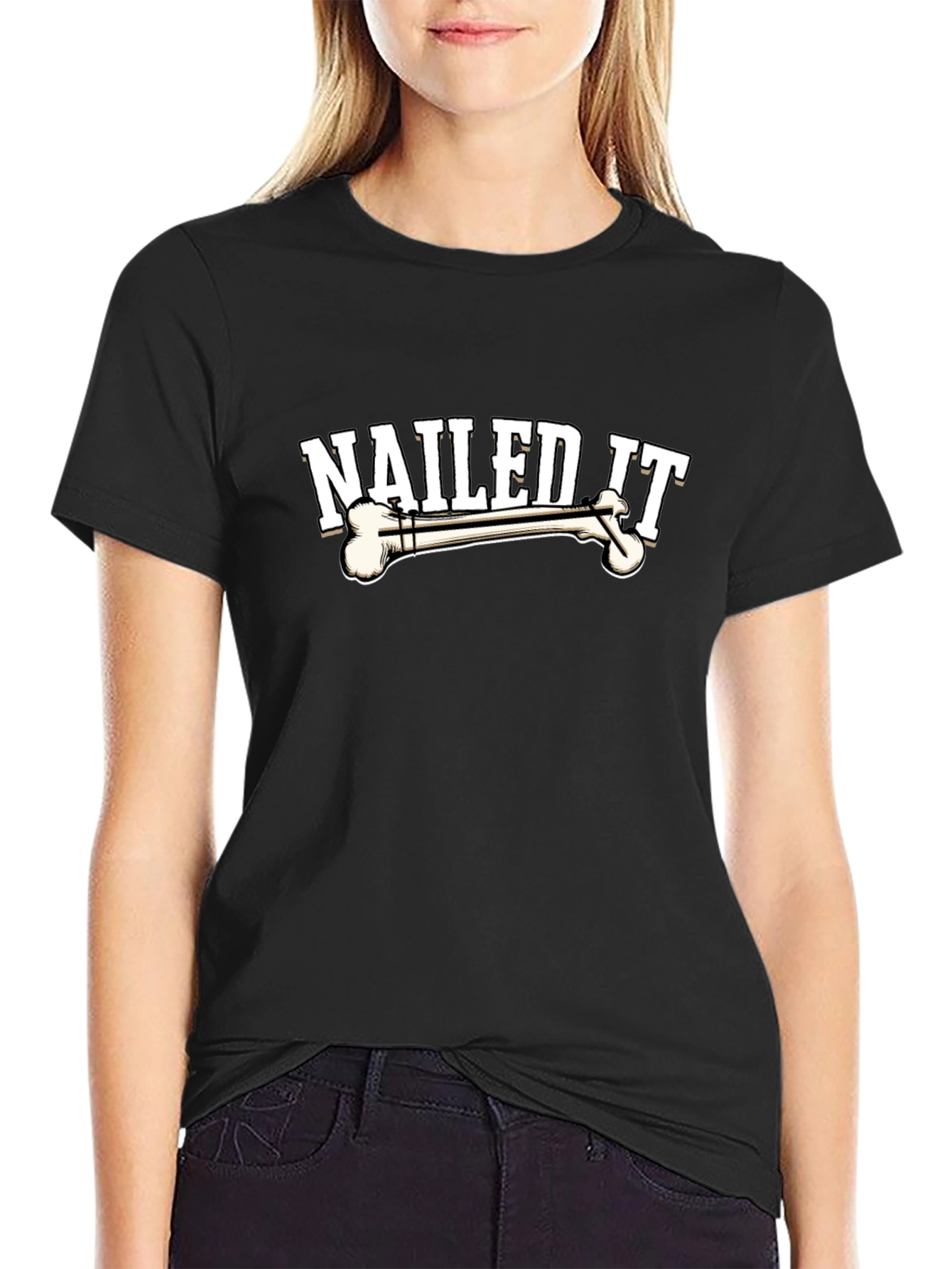 Nailed It Bone Graphic T-Shirt