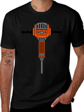 Black T-Shirt with Jackhammer Graphic
