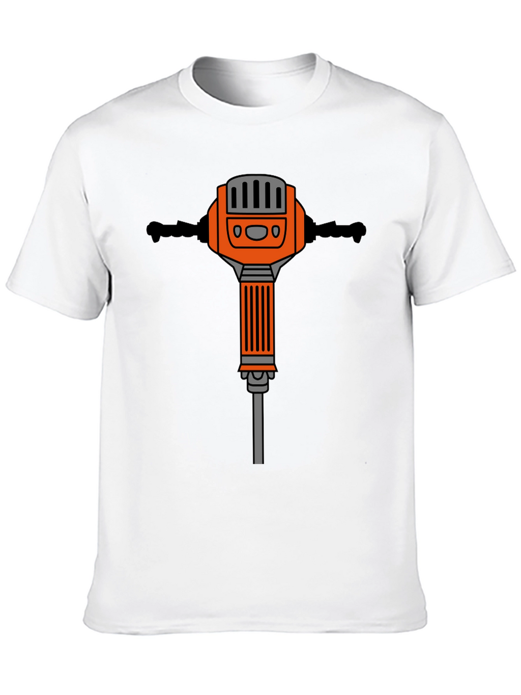 Black T-Shirt with Jackhammer Graphic