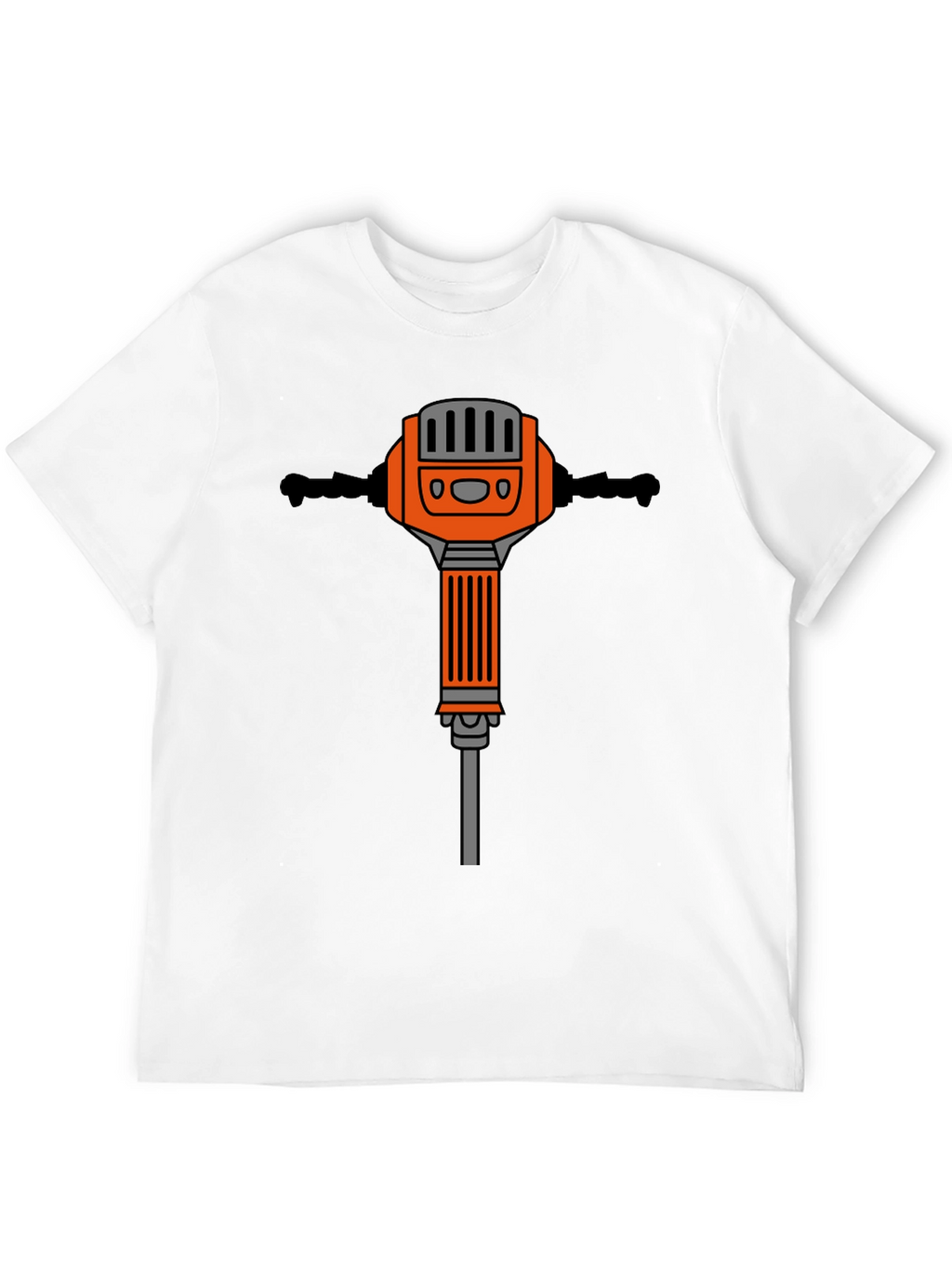 Black T-Shirt with Jackhammer Graphic
