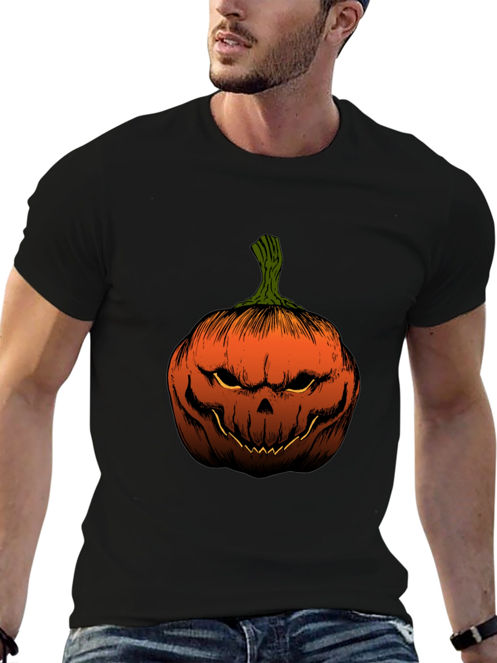 Mens Pumpkin Graphic Tee - Halloween Ready!