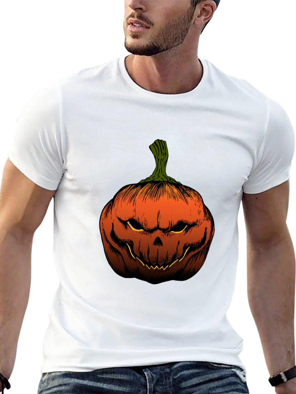Mens Pumpkin Graphic Tee - Halloween Ready!