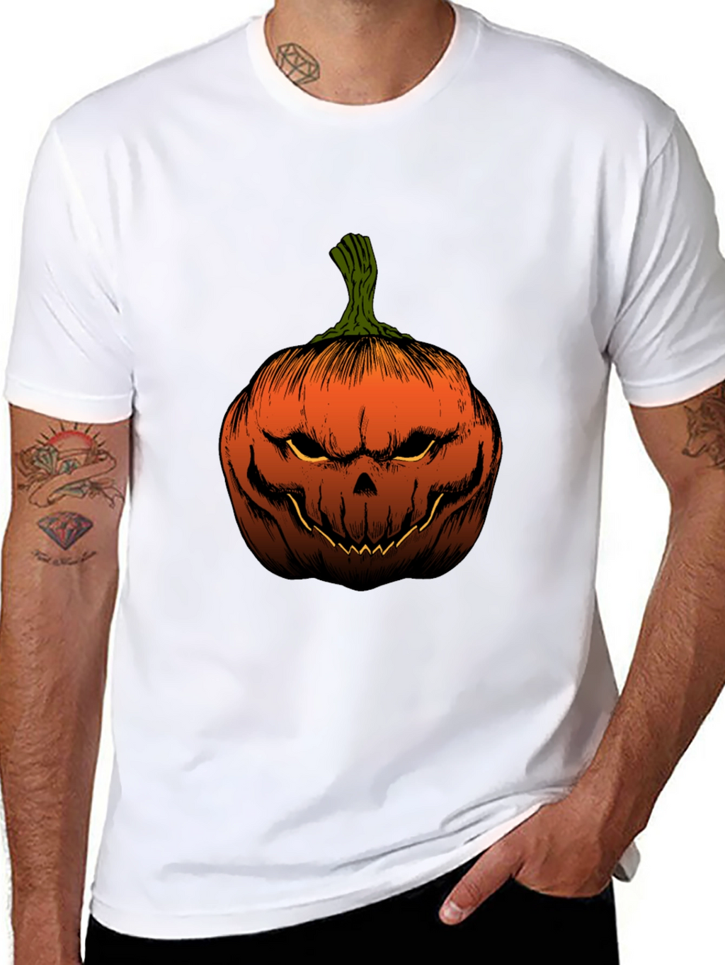 Mens Pumpkin Graphic Tee - Halloween Ready!