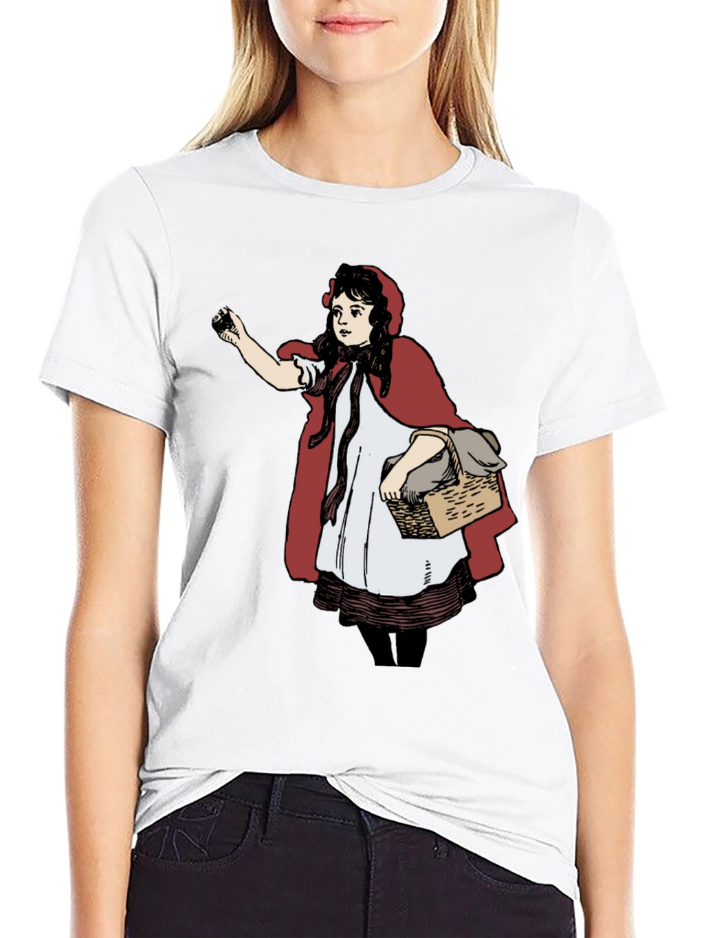 Little Red Riding Hood Graphic Tee - Black