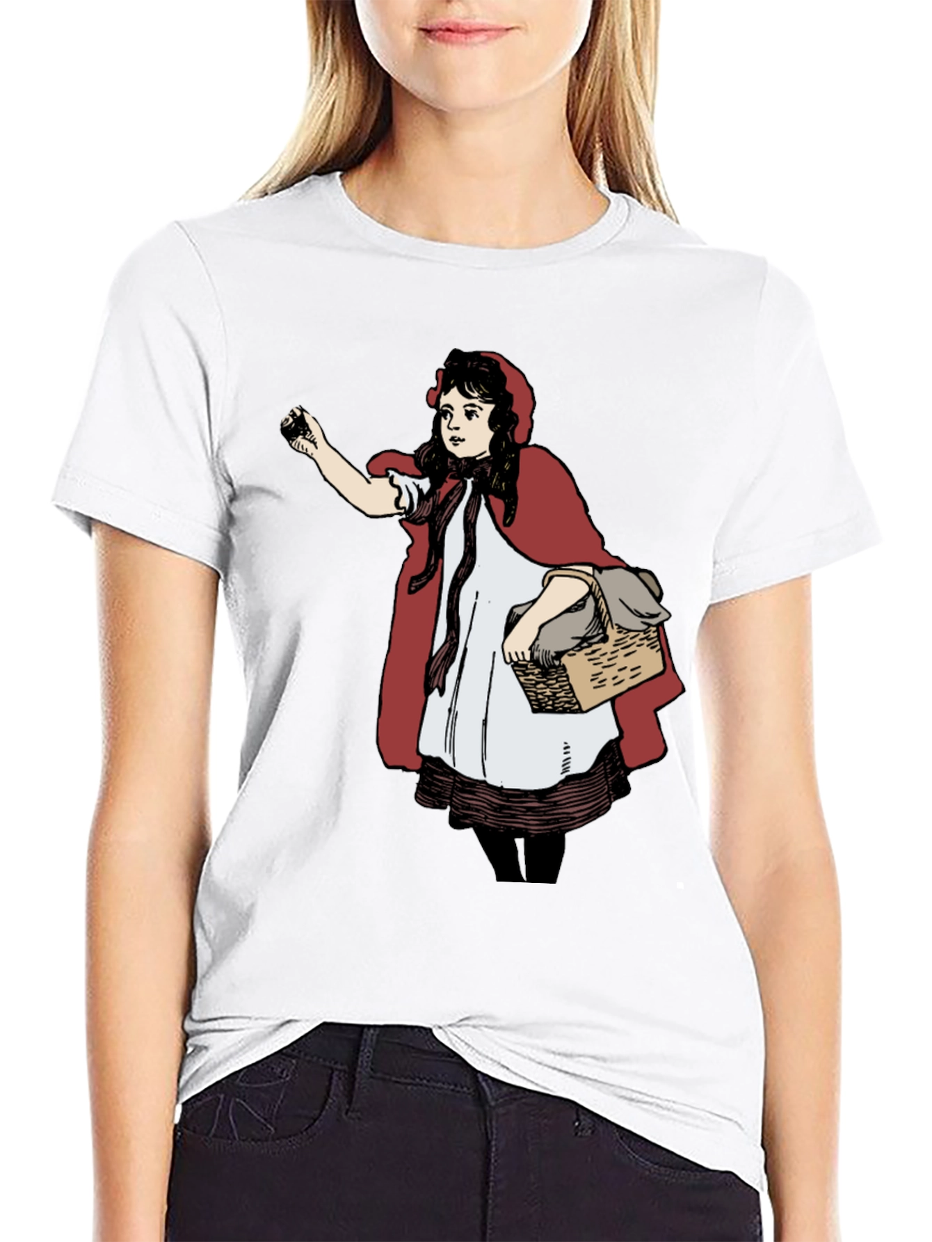 Little Red Riding Hood Graphic Tee - Black